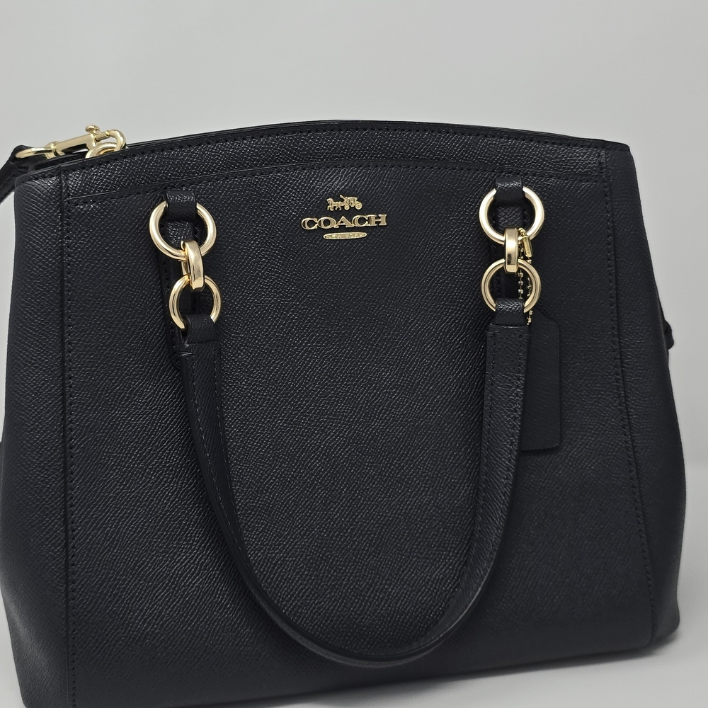 Coach Black Leather Tote Bag